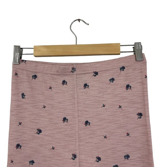 NEW Anthropologie Medium Large M/L Waffle Leggings Thermal Floral Pink Pants - Picture 7 of 15